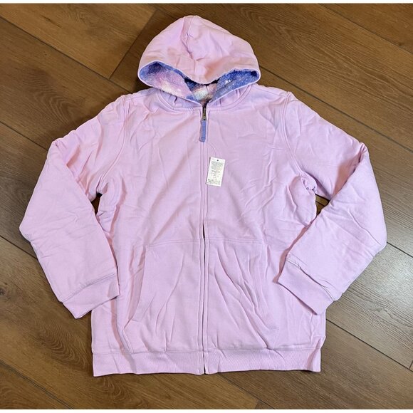 Lands' End NWT Kids Purple/Blue Reversible Sherpa Hoodie Size XXL (18H-20H) - Picture 1 of 9